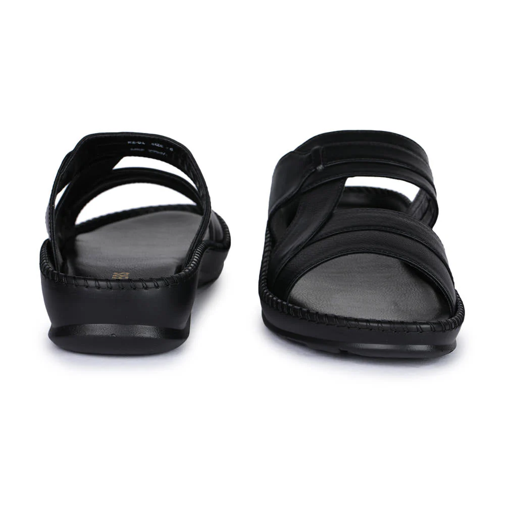 Coolers Casual (Black) Slippers For Men K2-01 By Liberty - Image 6