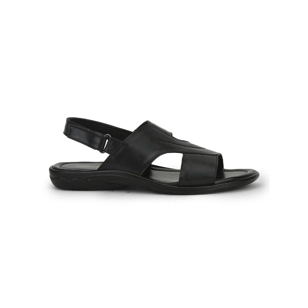 Coolers Casual Black Sandal For Men LB-322E By Liberty - Image 2