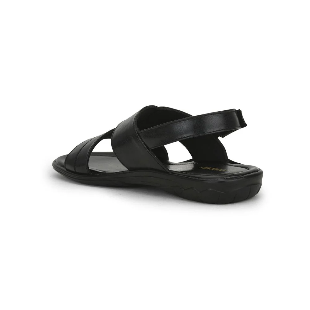 Coolers Casual Black Sandal For Men LB-322E By Liberty - Image 4