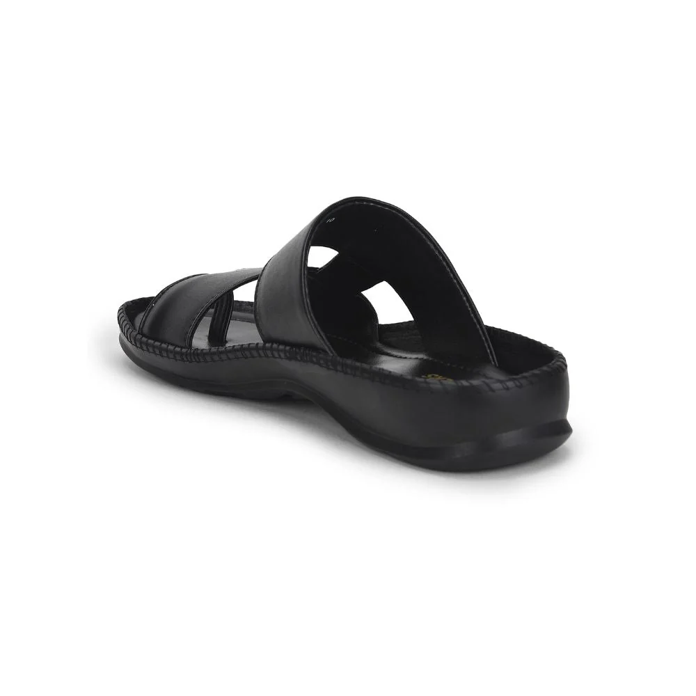 Coolers Casual Black Slippers For Men Stemer-12 By Liberty - Image 4