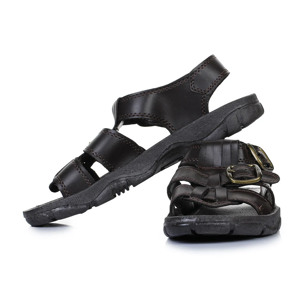 Coolers Casual (Brown) Sandals For Men SEMSON-N By Liberty - Image 5