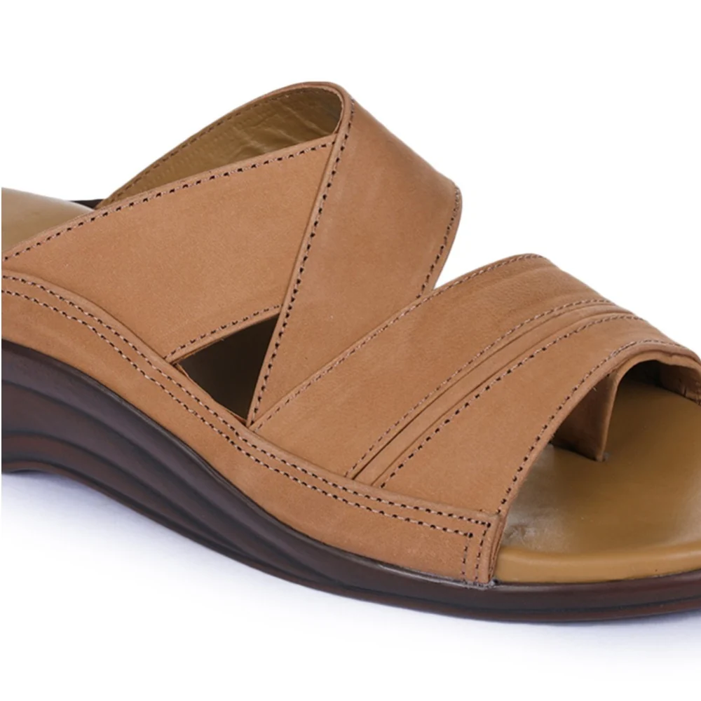 Coolers Casual Brown Slippers For Men 7123-79 By Liberty - Image 4