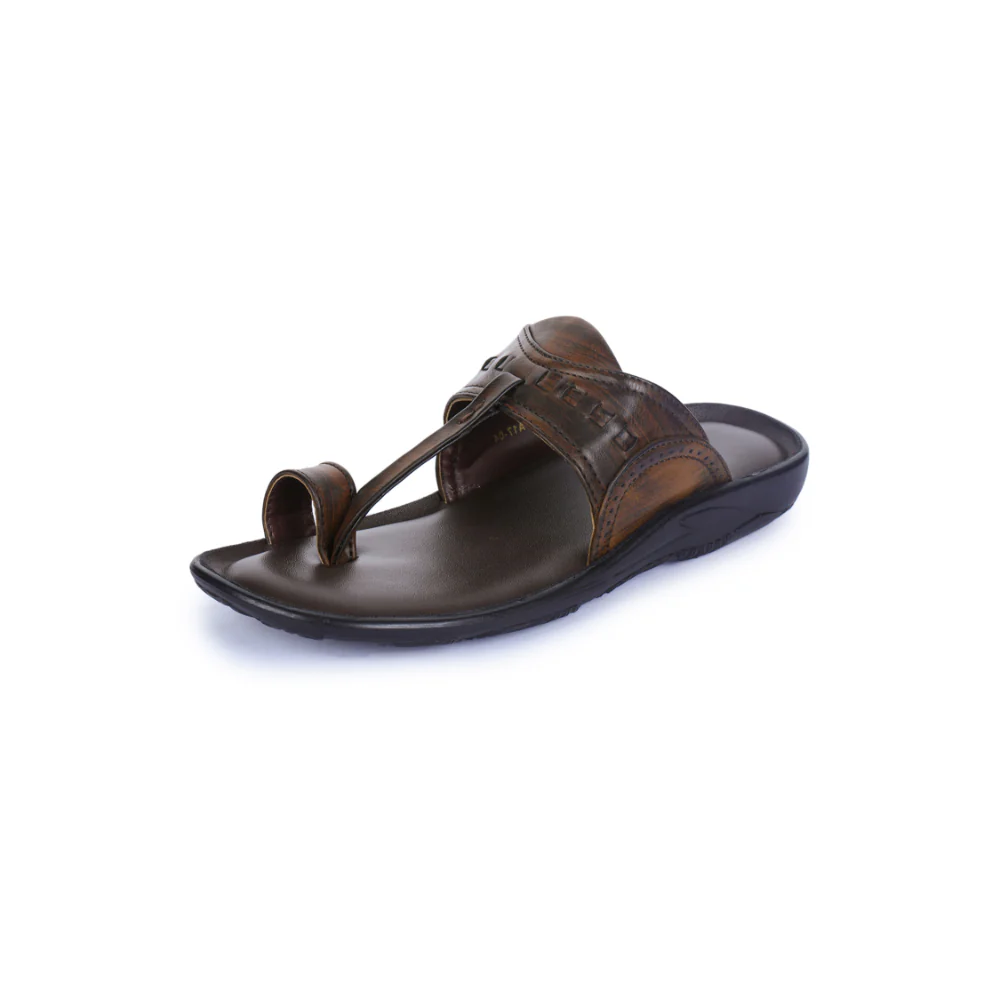 Coolers Casual Brown Toe Ring Slippers For Men A17-04 By Liberty - Image 6