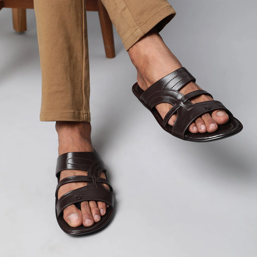 Coolers Casual Brown Slippers For Men COOL99-1 By Liberty - Image 4