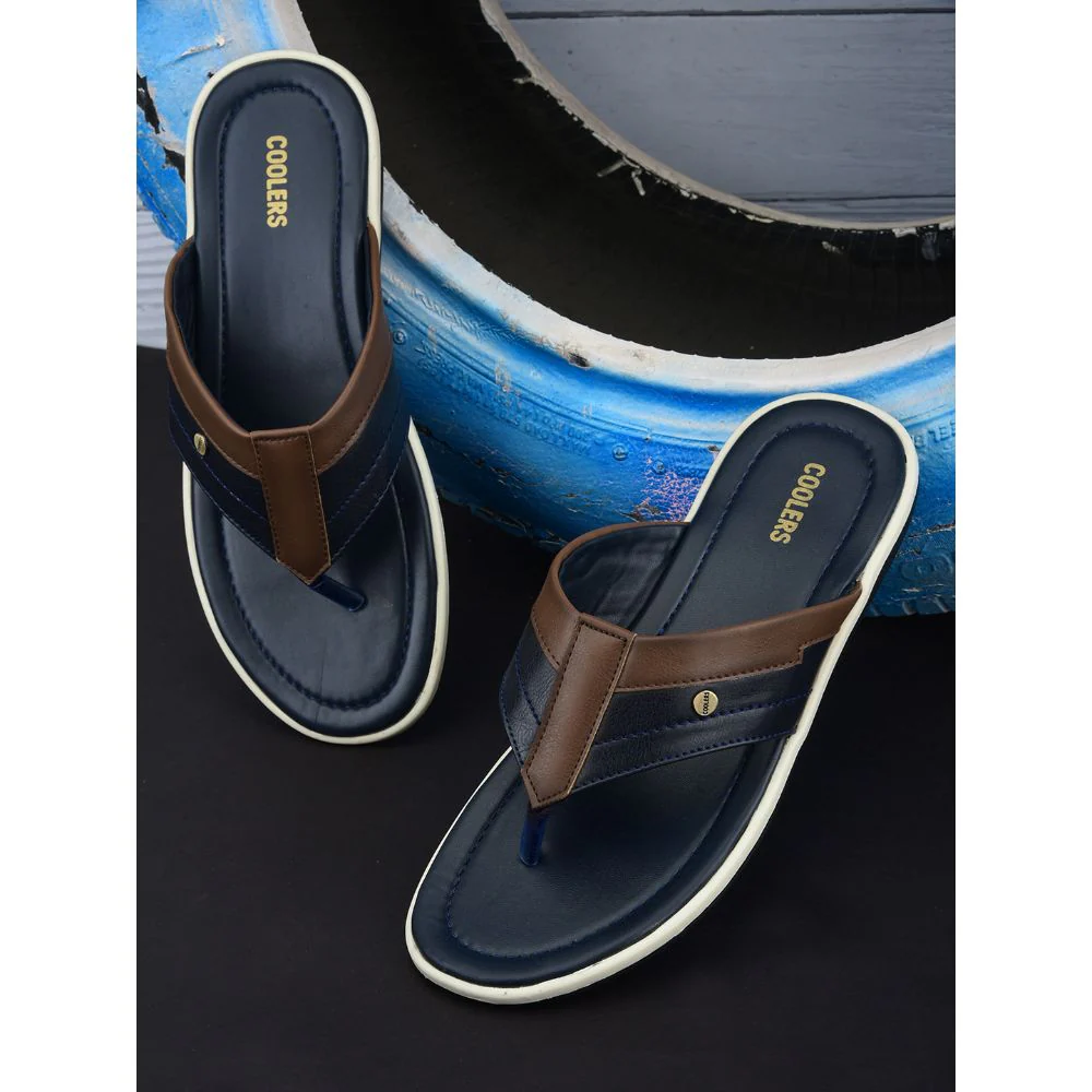 Coolers Casual Slippers For Men (N.Blue) LPM-157 By Liberty - Image 3