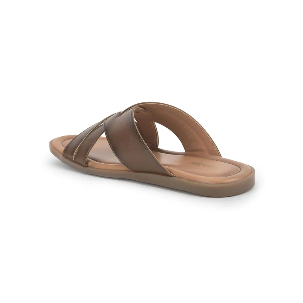 Coolers Casual Slippers For Men (Tan) SUBWAY-1E By Liberty - Image 5