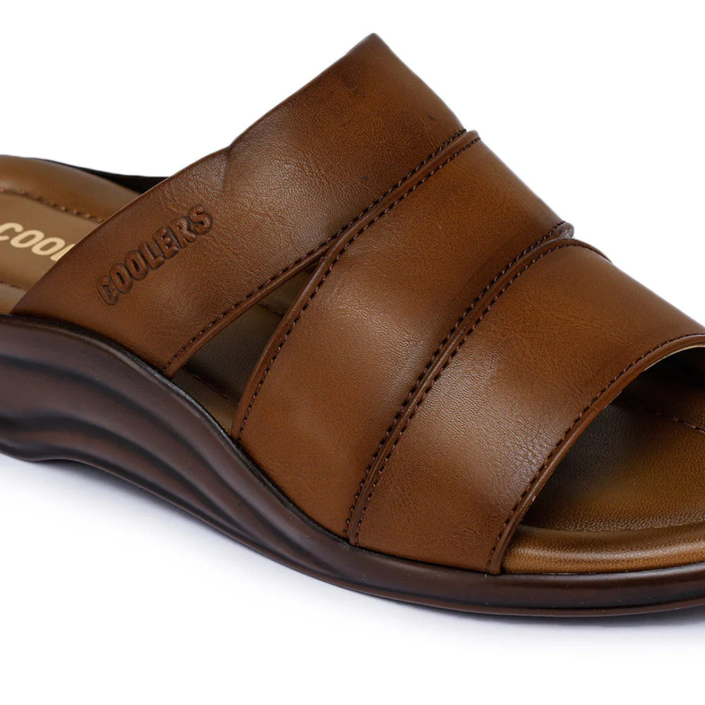 Coolers Casual (Tan) Slippers For Men 7123-310 By Liberty - Image 6