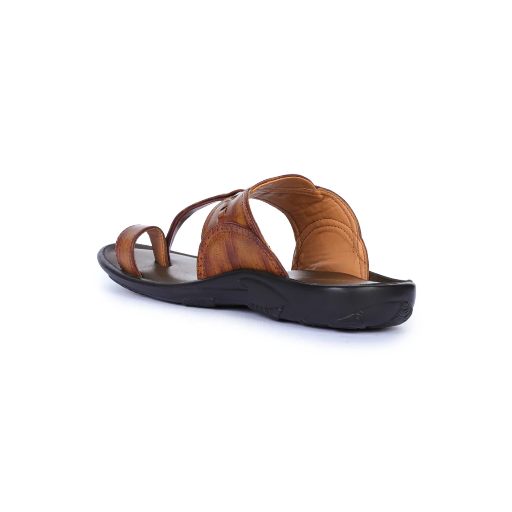 Coolers Casual Tan Toe Ring Slippers For Men A17-04 By Liberty - Image 6