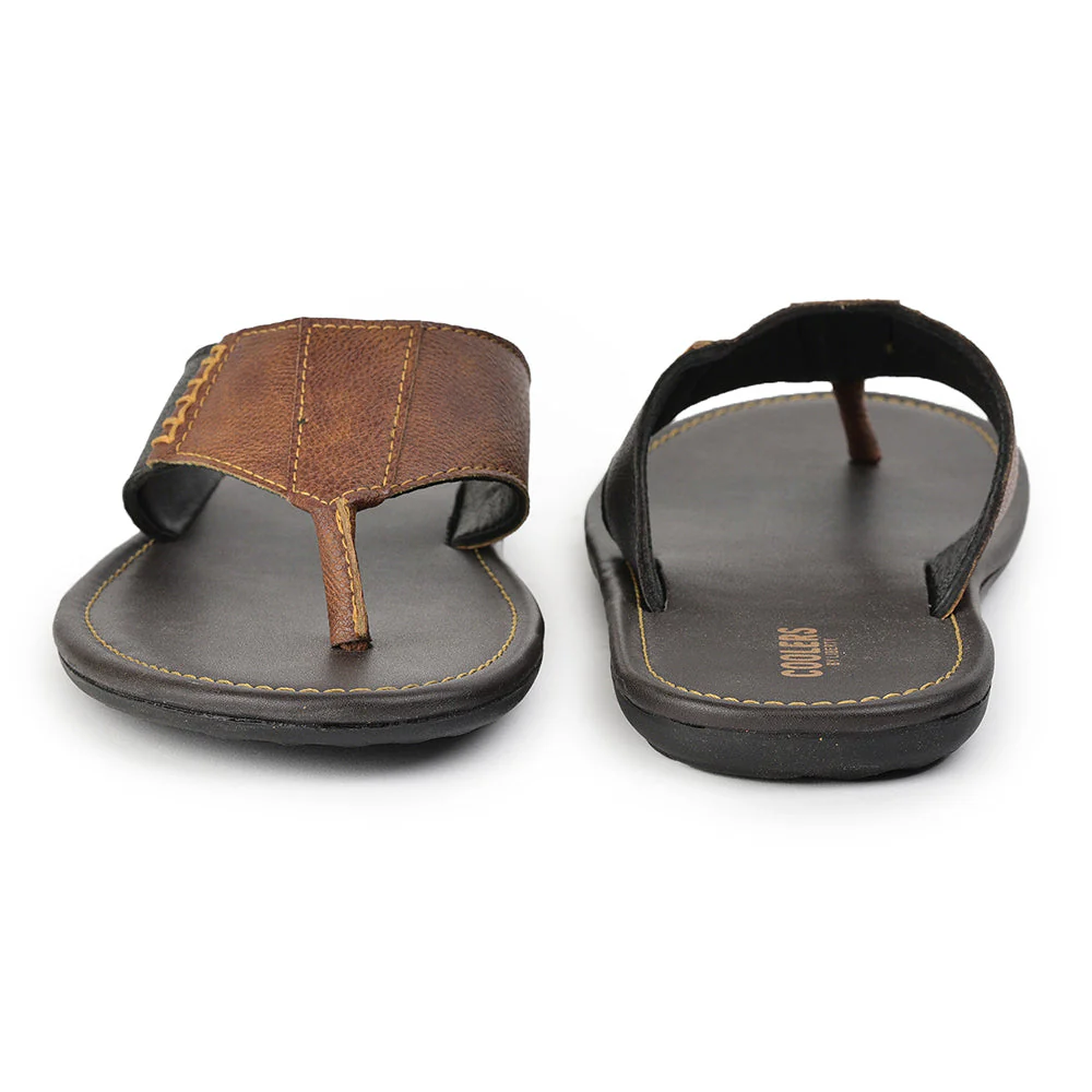 Coolers Casual Tan Slippers For Men AVN-13 By Liberty - Image 5