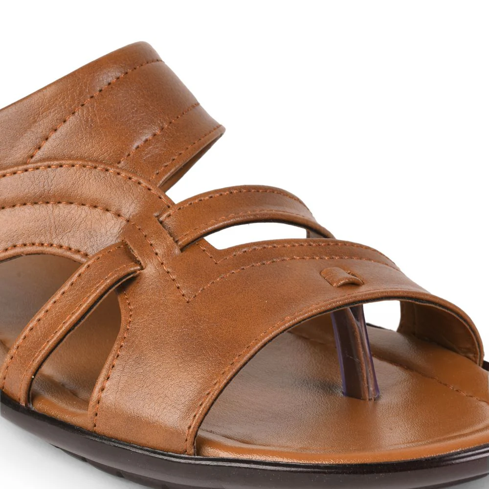 Coolers Casual Tan Slippers For Men COOL99-1 By Liberty - Image 4