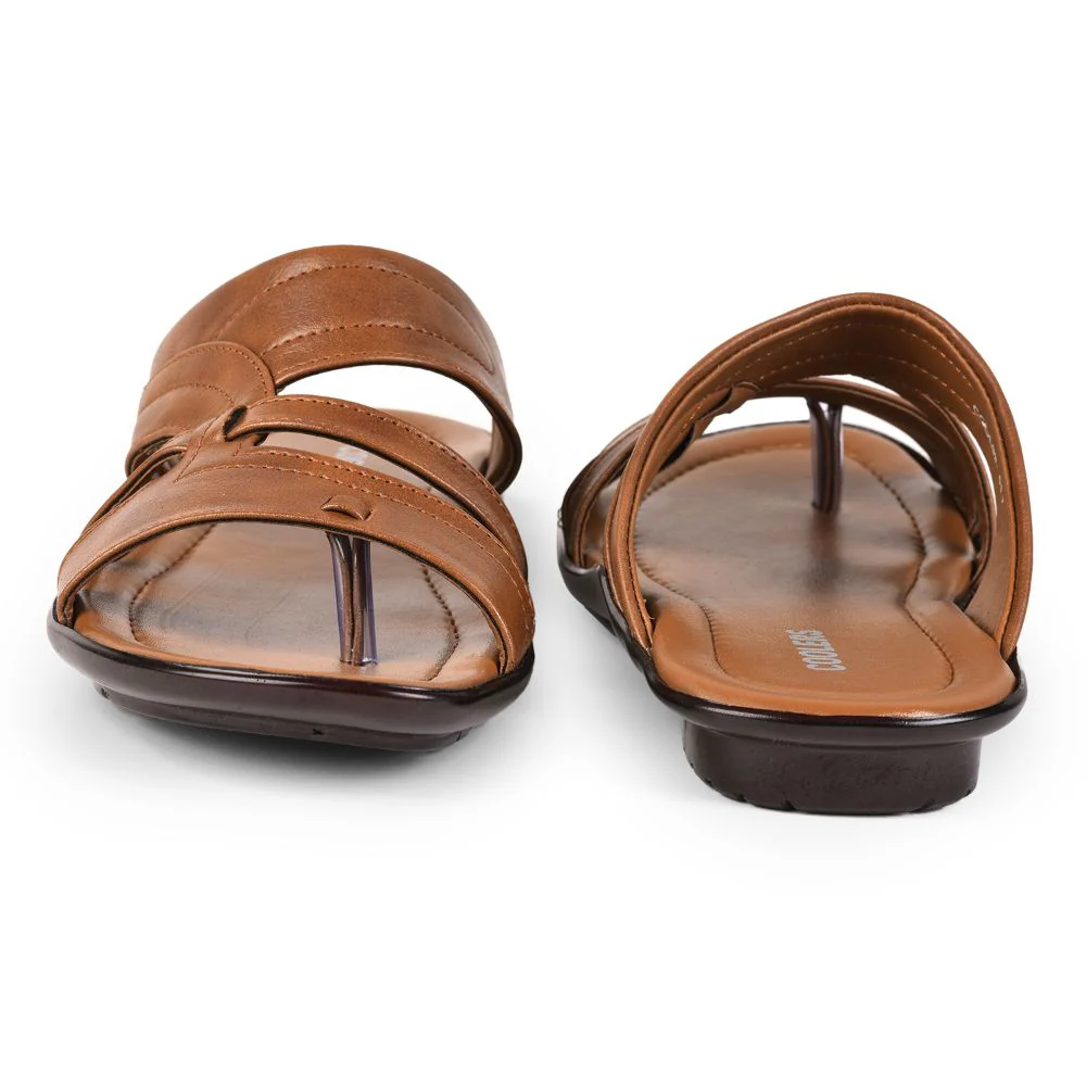 Coolers Casual Tan Slippers For Men COOL99-1 By Liberty - Image 6