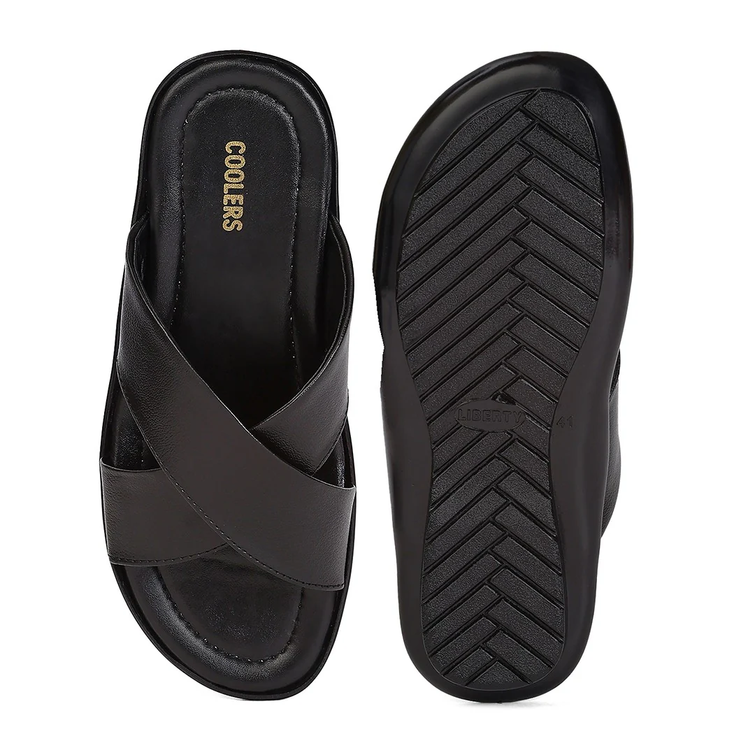 Coolers COOL99-803 Black Formal Slip on Slippers for Men by Liberty - Image 4
