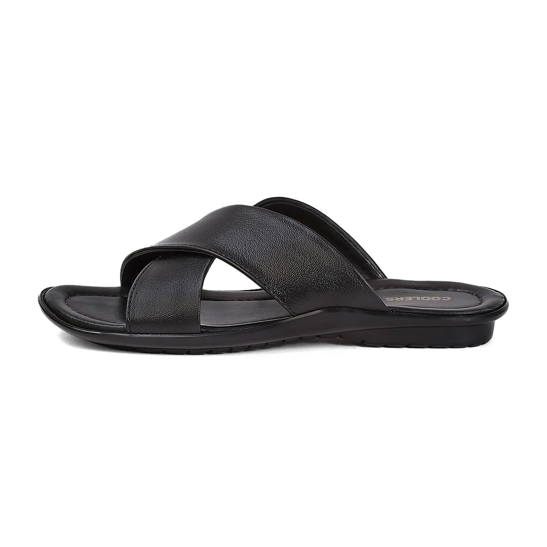 Coolers COOL99-803 Black Formal Slip on Slippers for Men by Liberty - Image 5