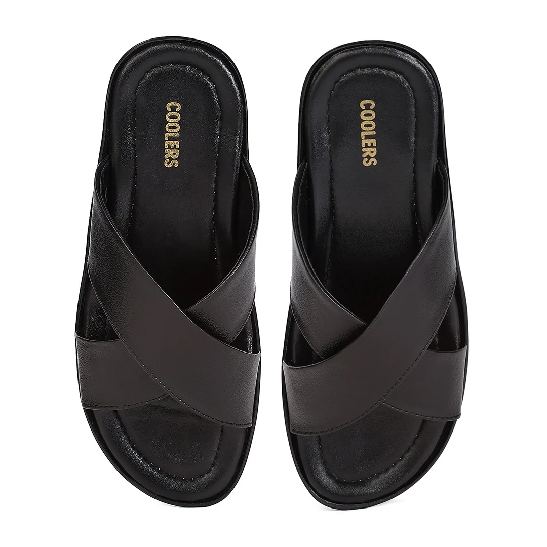 Coolers COOL99-803 Black Formal Slip on Slippers for Men by Liberty - Image 8