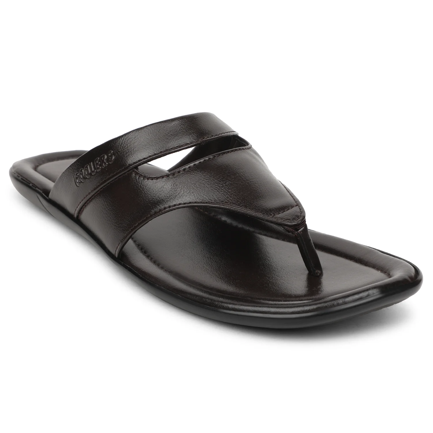 Coolers FLATY-1 Brown Formal Thong Slippers for Men by Liberty