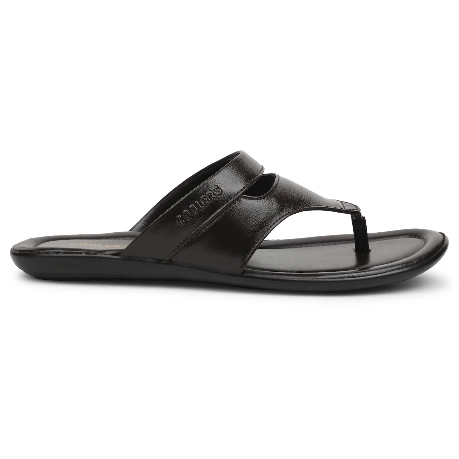 Coolers FLATY-1 Brown Formal Thong Slippers for Men by Liberty - Image 2