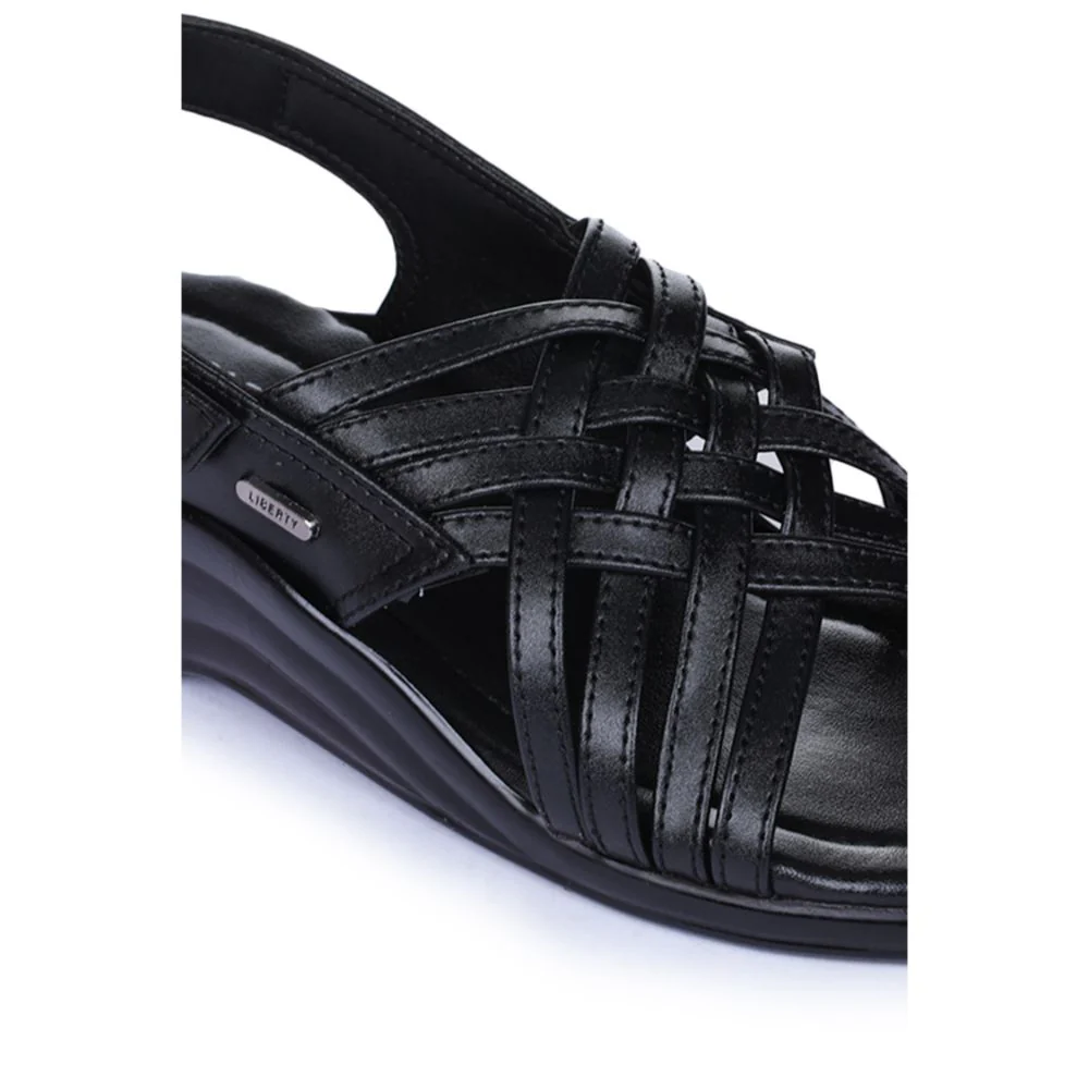 Coolers Formal (Black) Sandals For Men 7123-84 By Liberty - Image 5