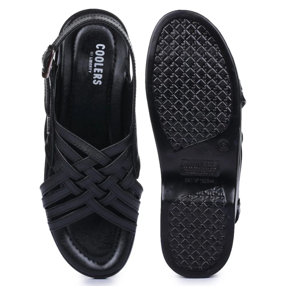 Coolers Formal (Black) Sandals For Men 7123-84 By Liberty - Image 6