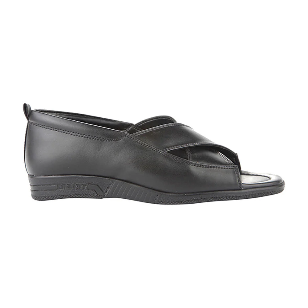Coolers Formal (Black) Sandals For Men 7194-118 By Liberty - Image 2