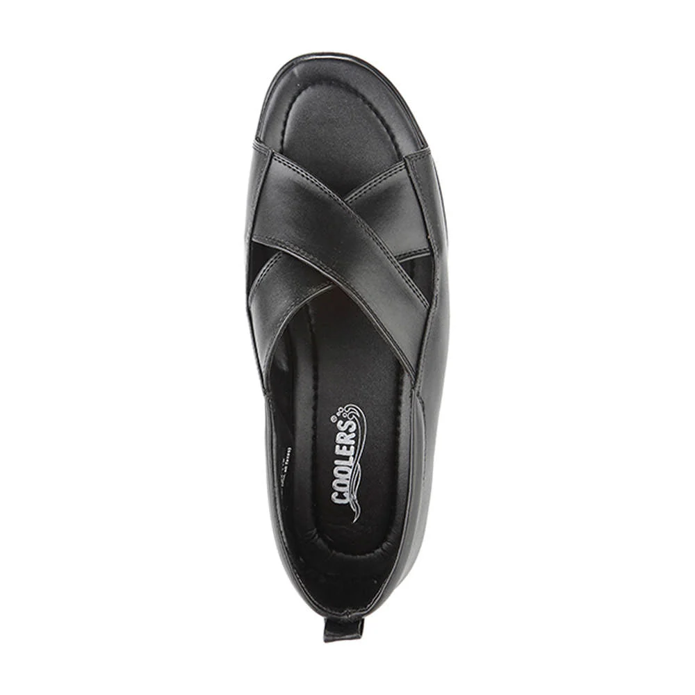 Coolers Formal (Black) Sandals For Men 7194-118 By Liberty - Image 5