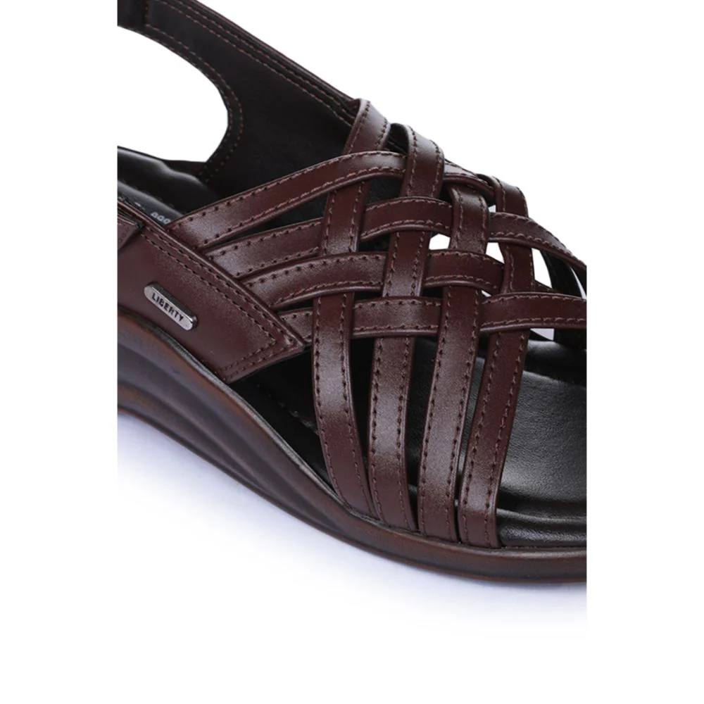 Coolers Formal (Brown) Sandals For Men 7123-84 By Liberty - Image 4