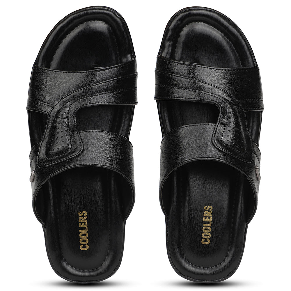 Coolers ORTIZ-20N Black Formal Slip on Slippers for Men by Liberty - Image 8