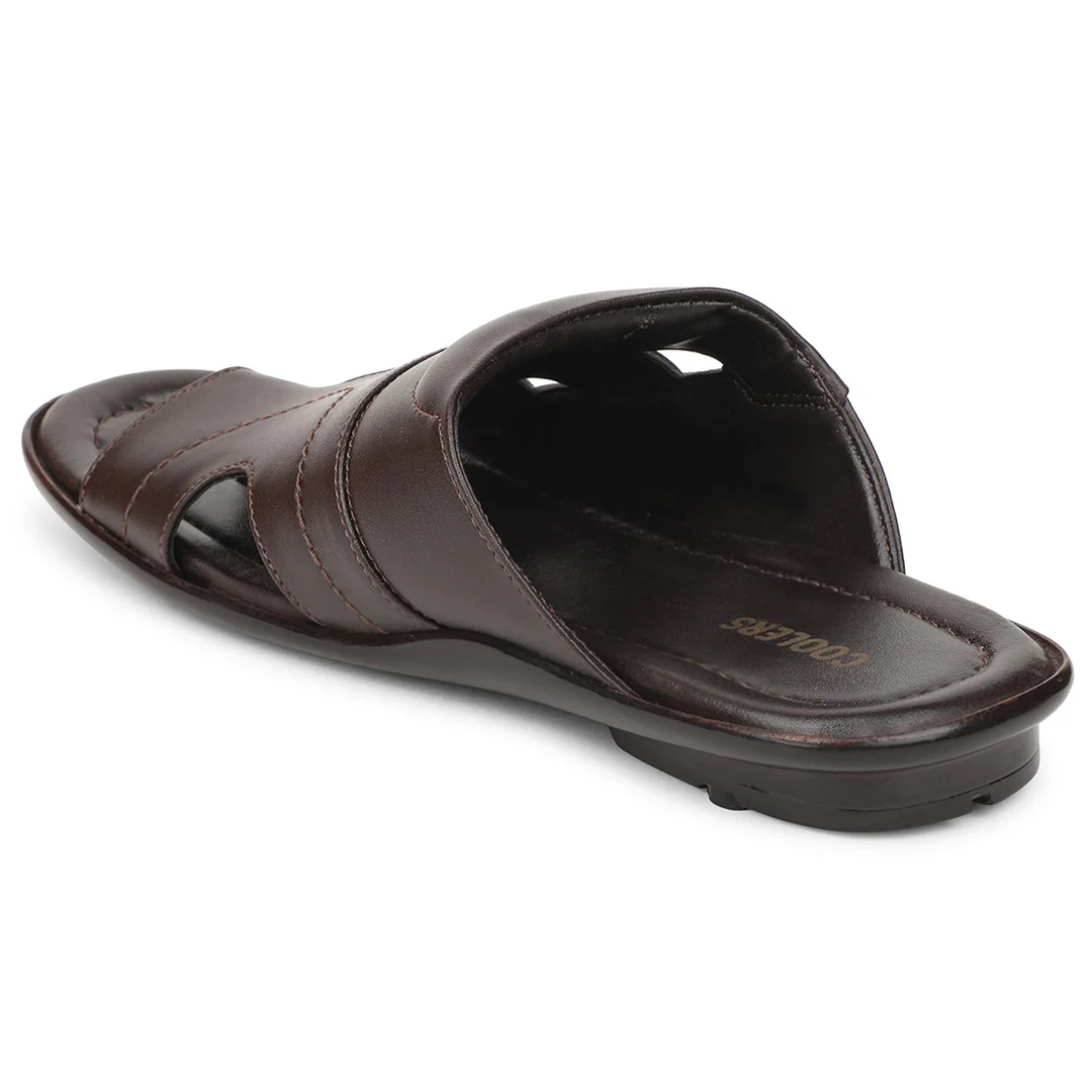 Coolers ORTIZ-28 Brown Formal Slip on Slippers for Men by Liberty - Image 3