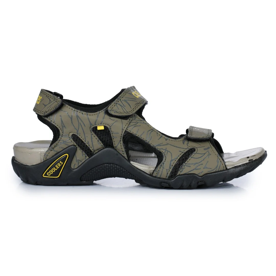 Coolers Sporty Olive Green Sandals For Men 8141-05 By Liberty - Image 2