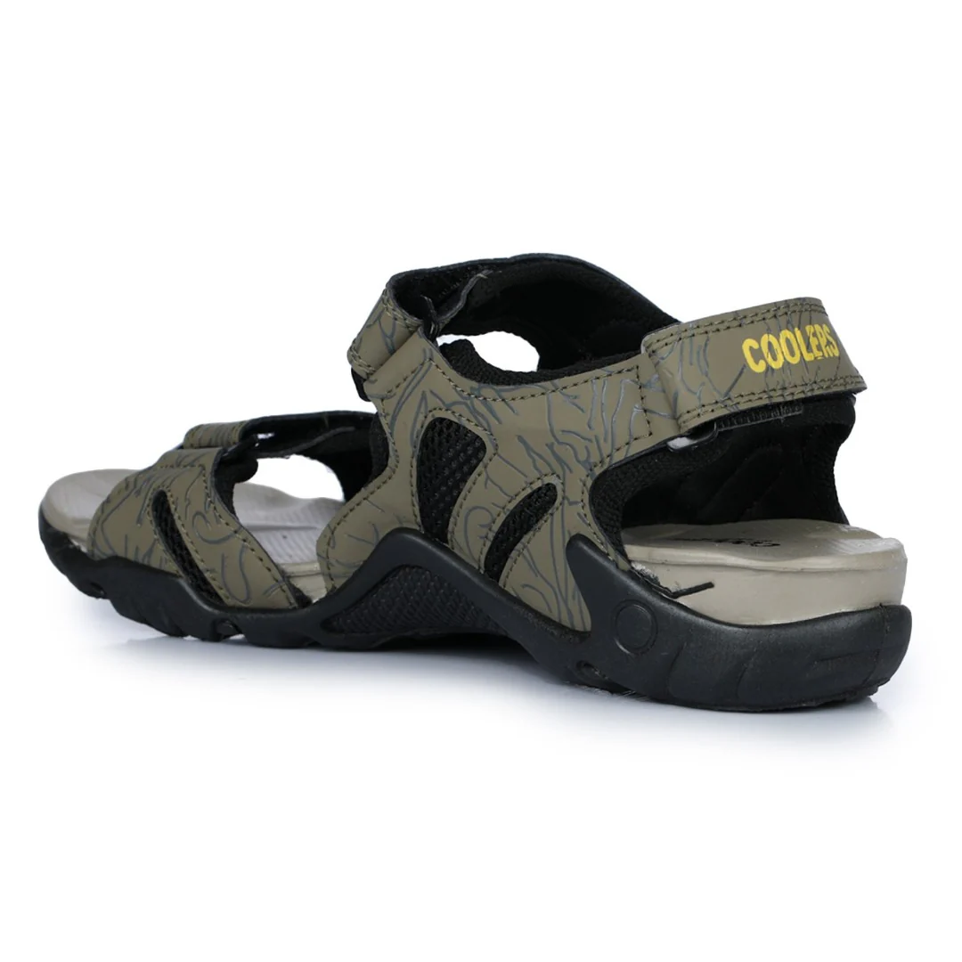 Coolers Sporty Olive Green Sandals For Men 8141-05 By Liberty - Image 3