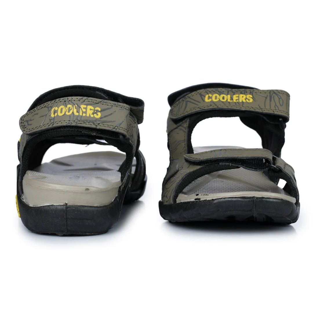 Coolers Sporty Olive Green Sandals For Men 8141-05 By Liberty - Image 7