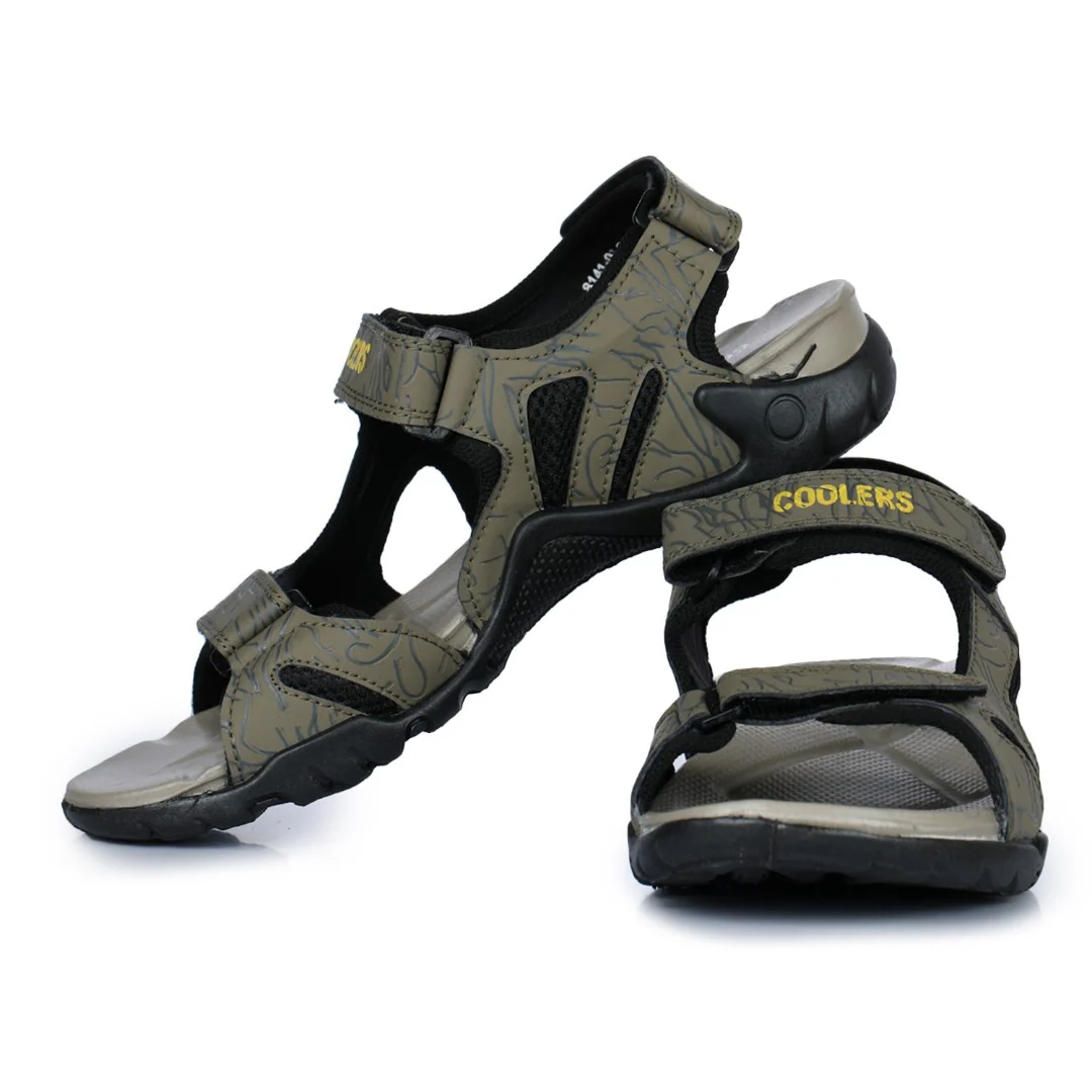 Coolers Sporty Olive Green Sandals For Men 8141-05 By Liberty - Image 8