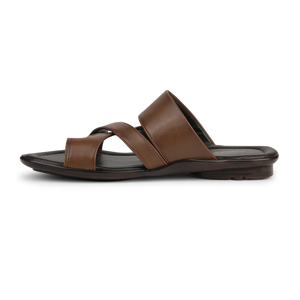 Coolers Tan Casual Slipper For Men ORTIZ-36 By Liberty - Image 3