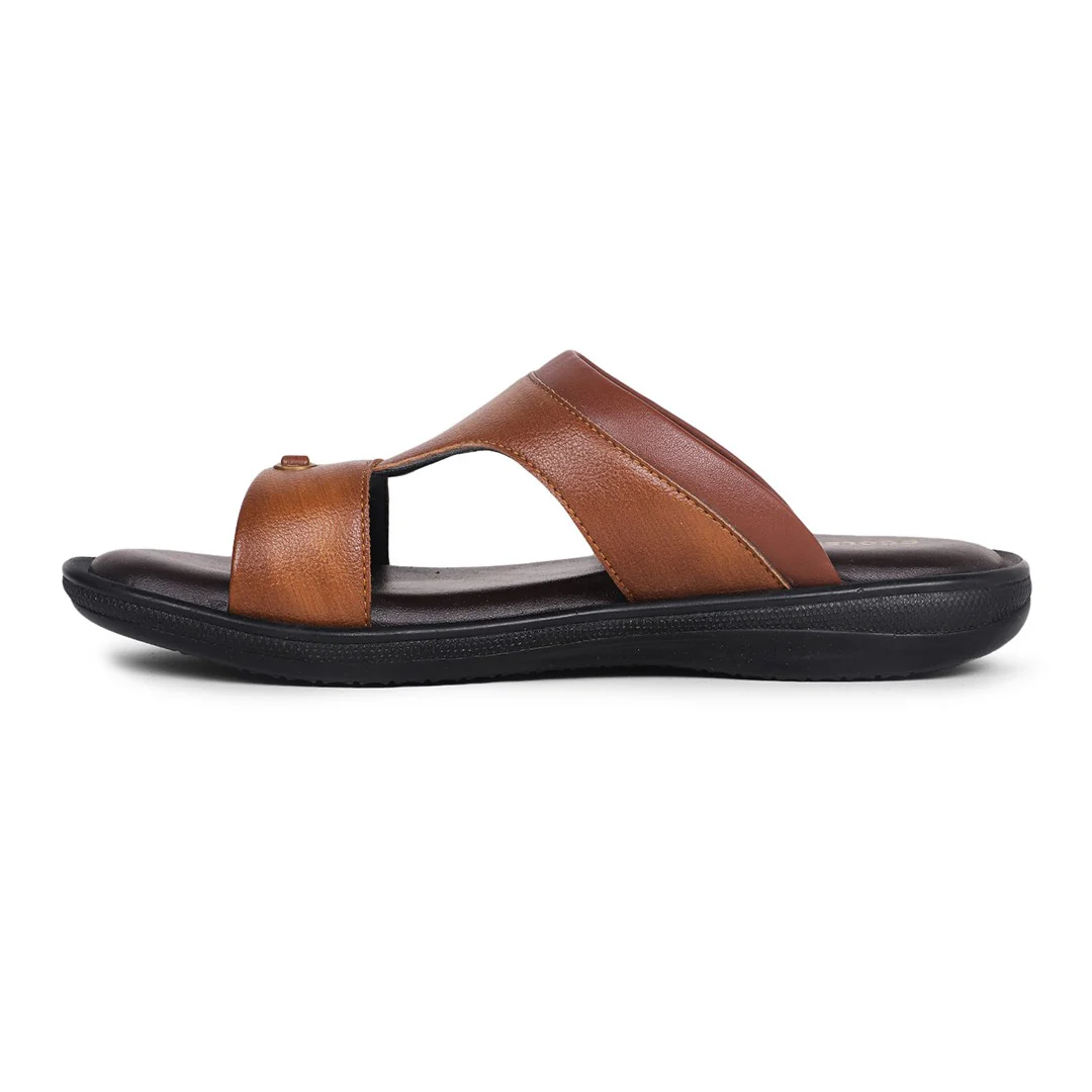 Coolers Tan Casual Slipper For Men VCL-24 By Liberty - Image 3