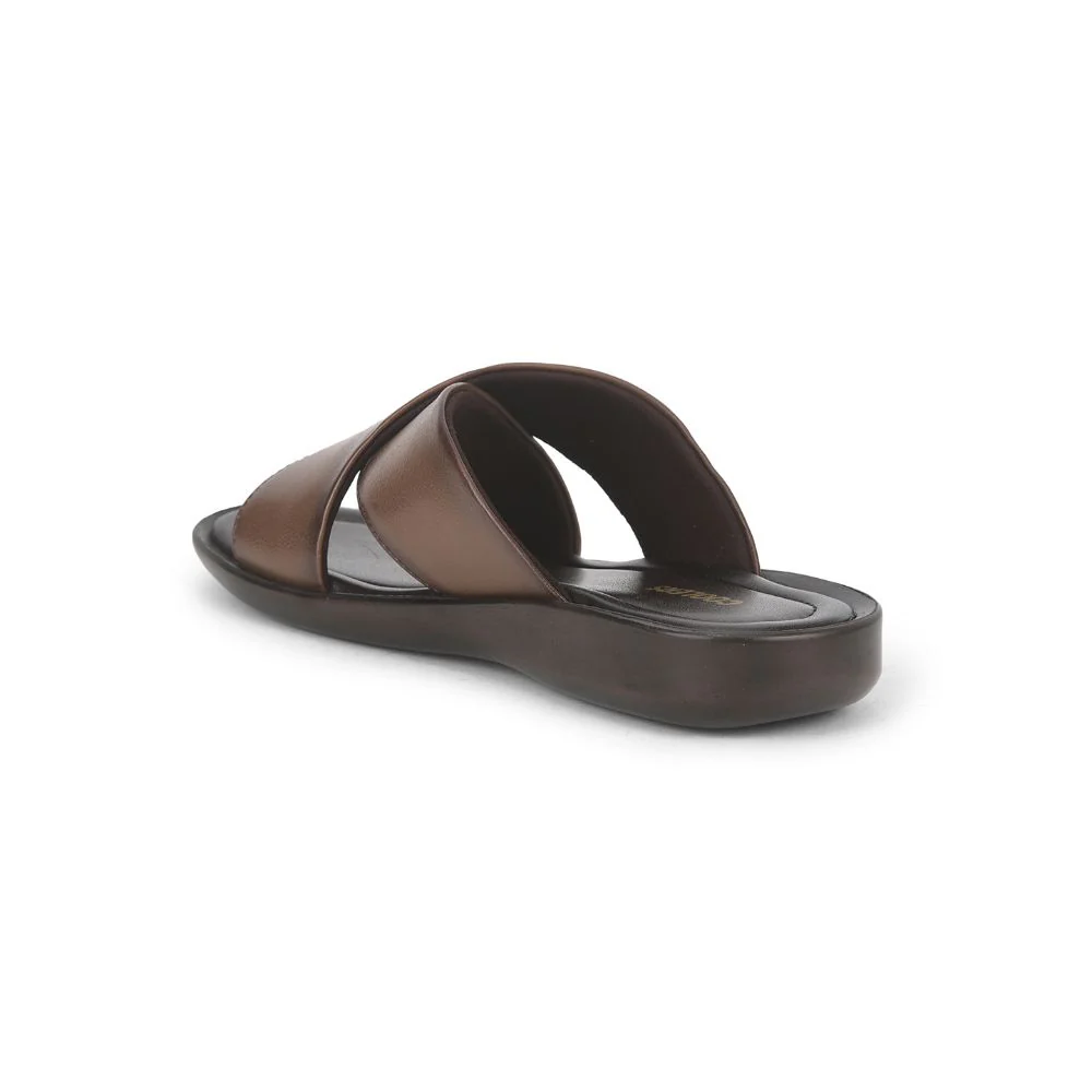 Coolers Tan Casual Slippers For Men CROSS-1E By Liberty - Image 3