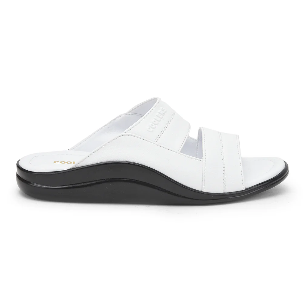 Coolers White Casual Slippers For Men 7193-60 By Liberty - Image 2