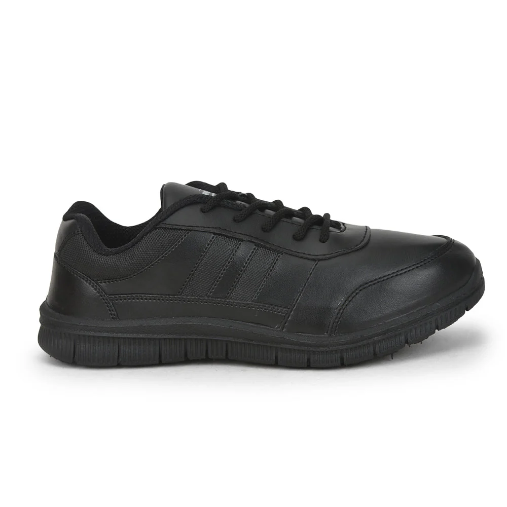 Force 10 Black Lacing Uniform School Shoes For Kids GOLA-SCHL By Liberty - Image 2