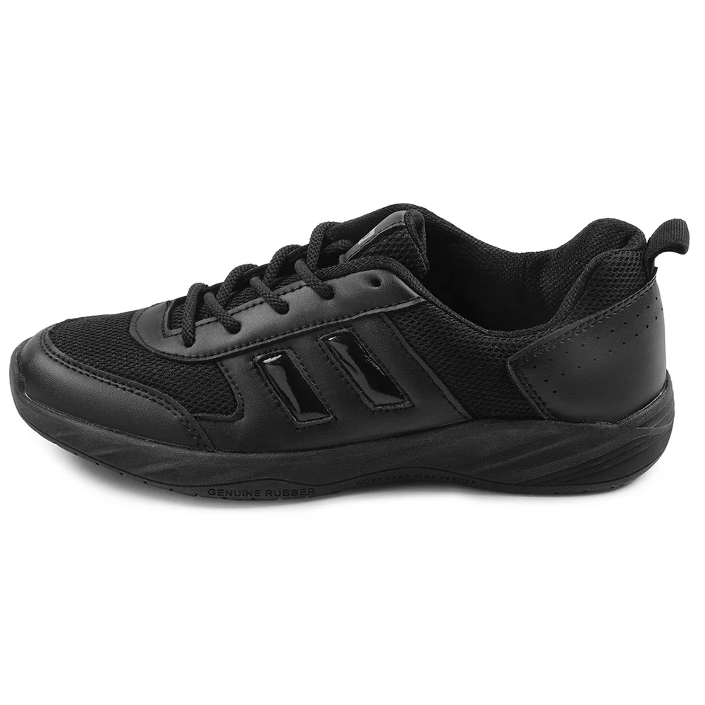 Force 10 Black Lacing Uniform School Shoes For Kids SKOLGAME-L By Liberty - Image 3