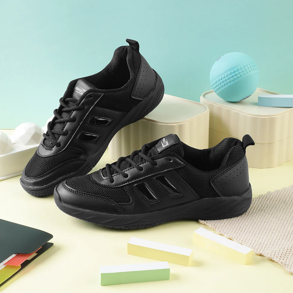 Force 10 Black Lacing Uniform School Shoes For Kids SKOLGAME-L By Liberty - Image 4