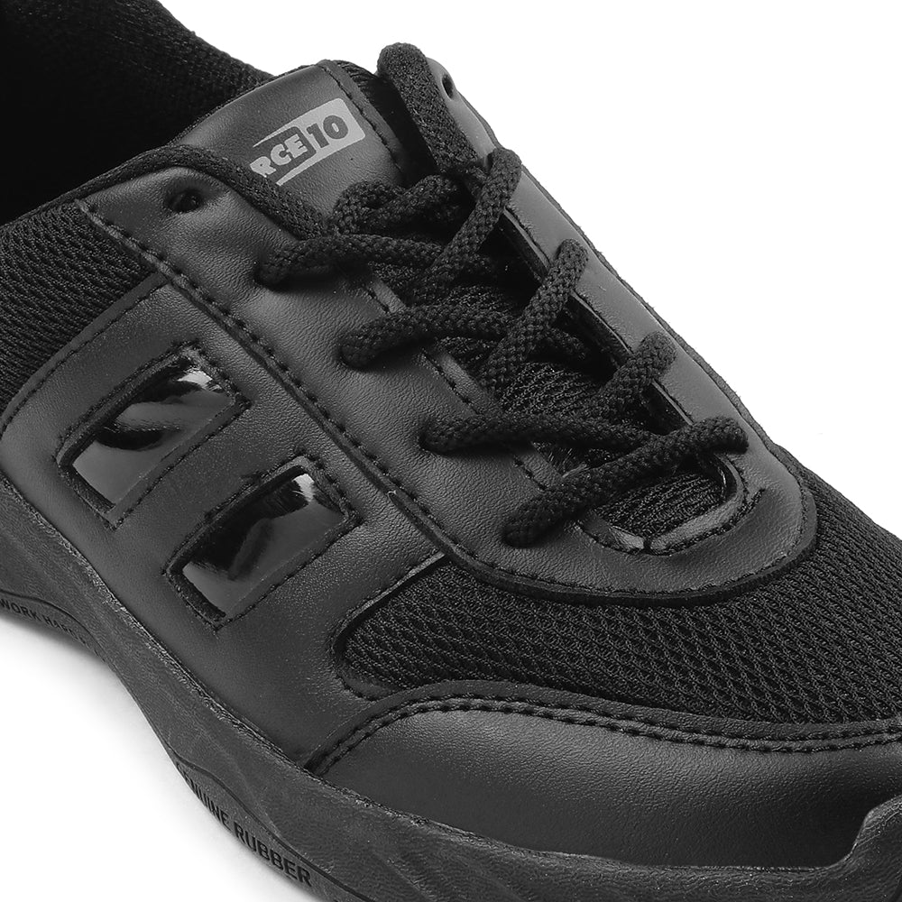 Force 10 Black Lacing Uniform School Shoes For Kids SKOLGAME-L By Liberty - Image 7