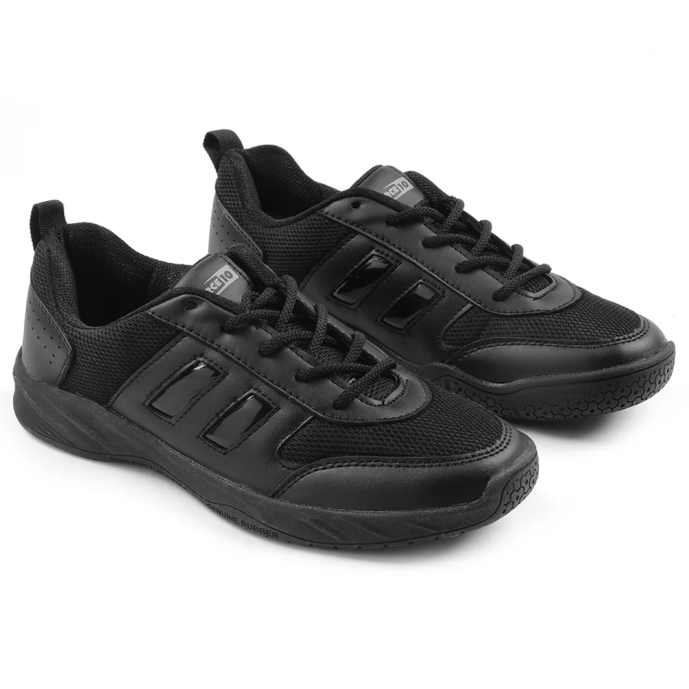 Force 10 Black Lacing Uniform School Shoes For Kids SKOLGAME-L By Liberty - Image 8