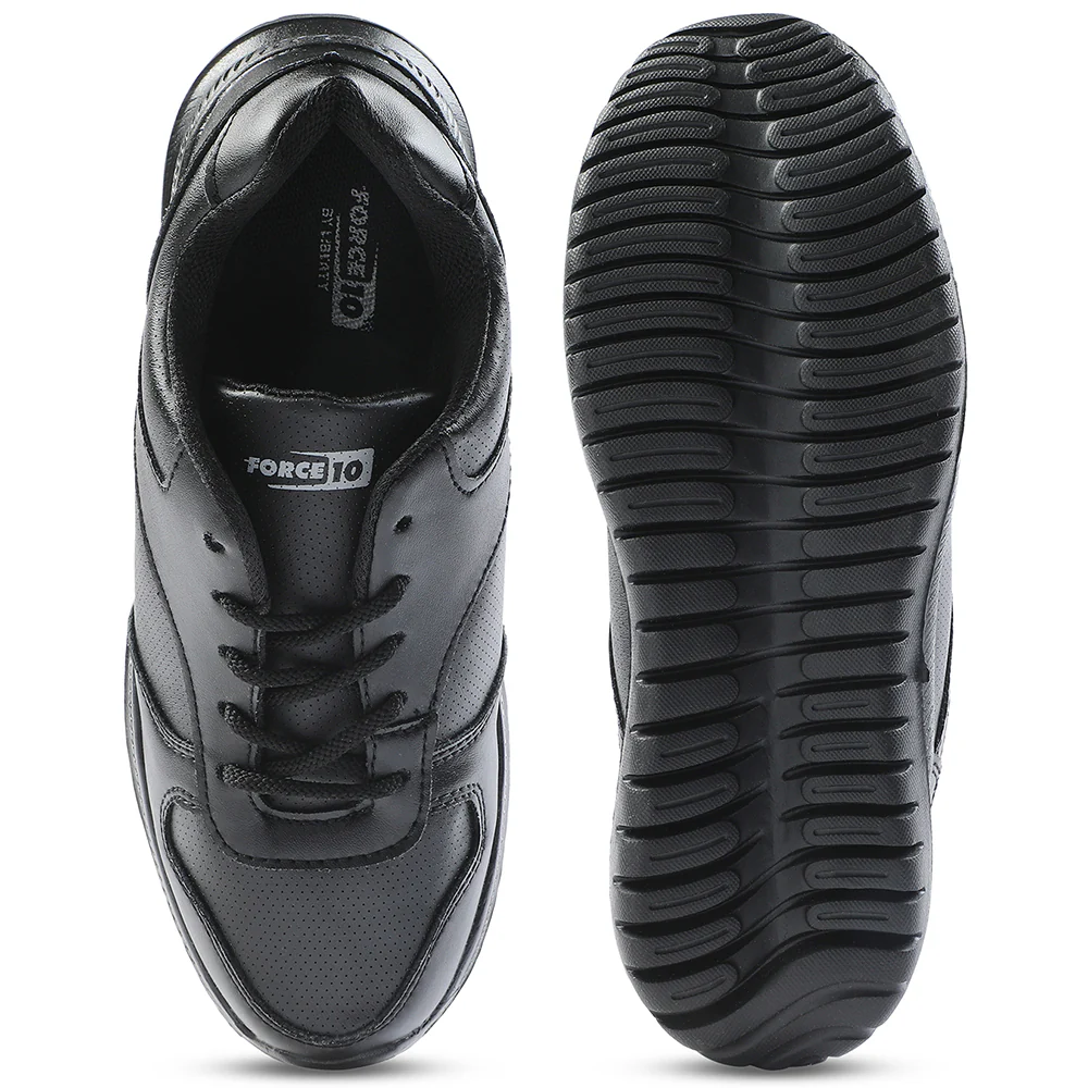 Force 10 Black Lacing Uniform School Shoes For Kids SKOLPRO-L By Liberty - Image 6
