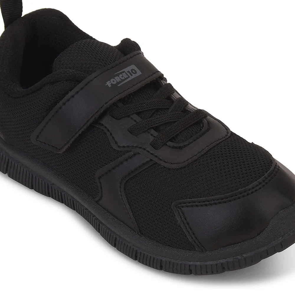 Force 10 Black Non-Lacing Uniform School Shoes For Kids TIGER By Liberty - Image 5