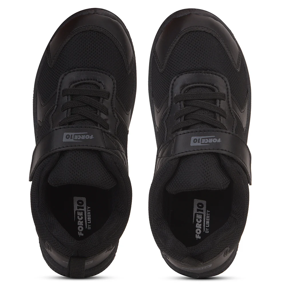 Force 10 Black Non-Lacing Uniform School Shoes For Kids TIGER By Liberty - Image 9