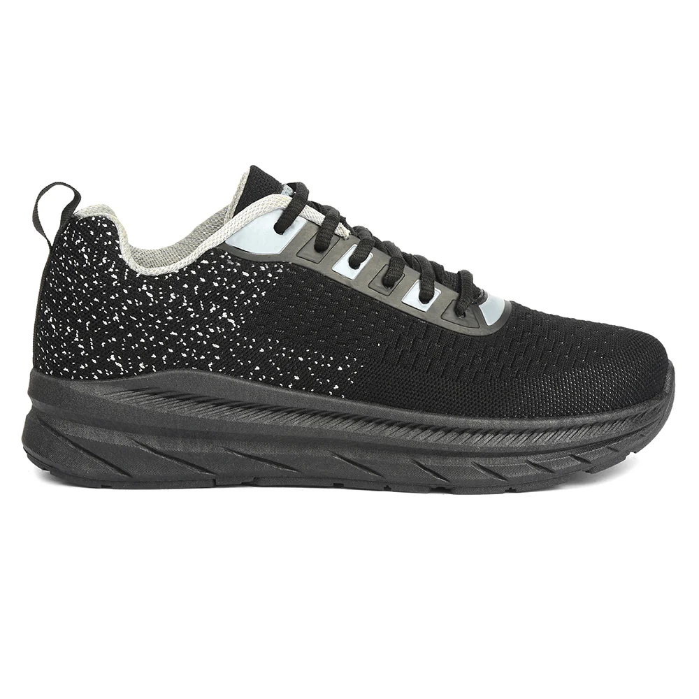 Force 10 Black Sports Lacing Running Shoes For Men MATCHER-3E By Liberty - Image 2