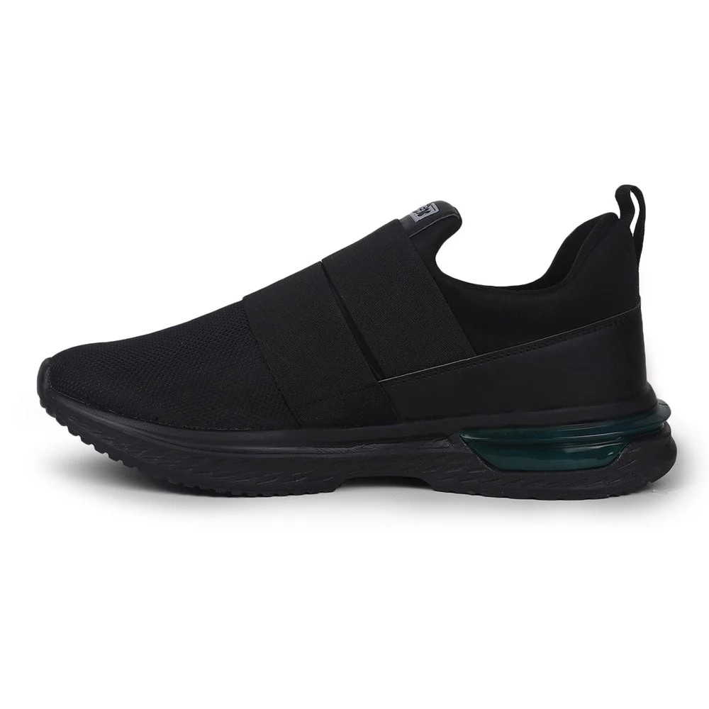 Force 10 Black Sports Non Lacing Walking Shoes For Men BLAKES-2E By Liberty - Image 3