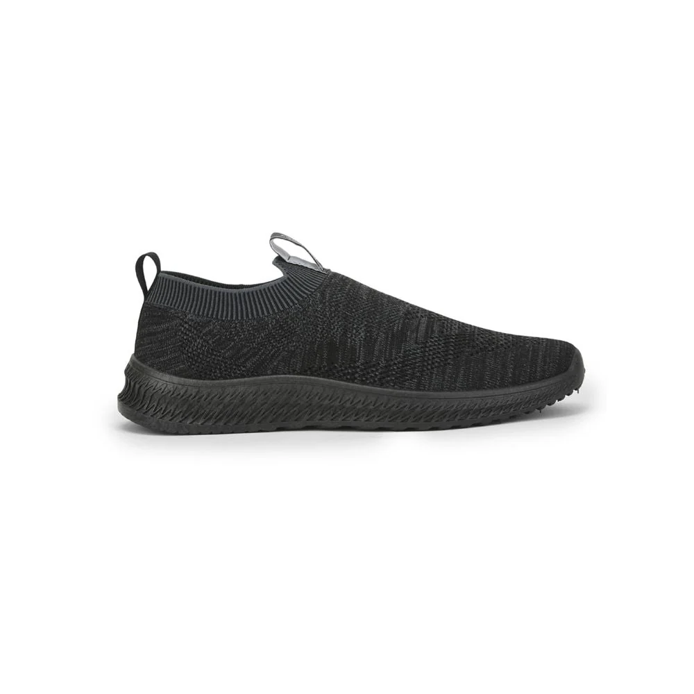 Force 10 Black Sports Non Lacing Shoe For Men ROKKY-1 By Liberty - Image 2