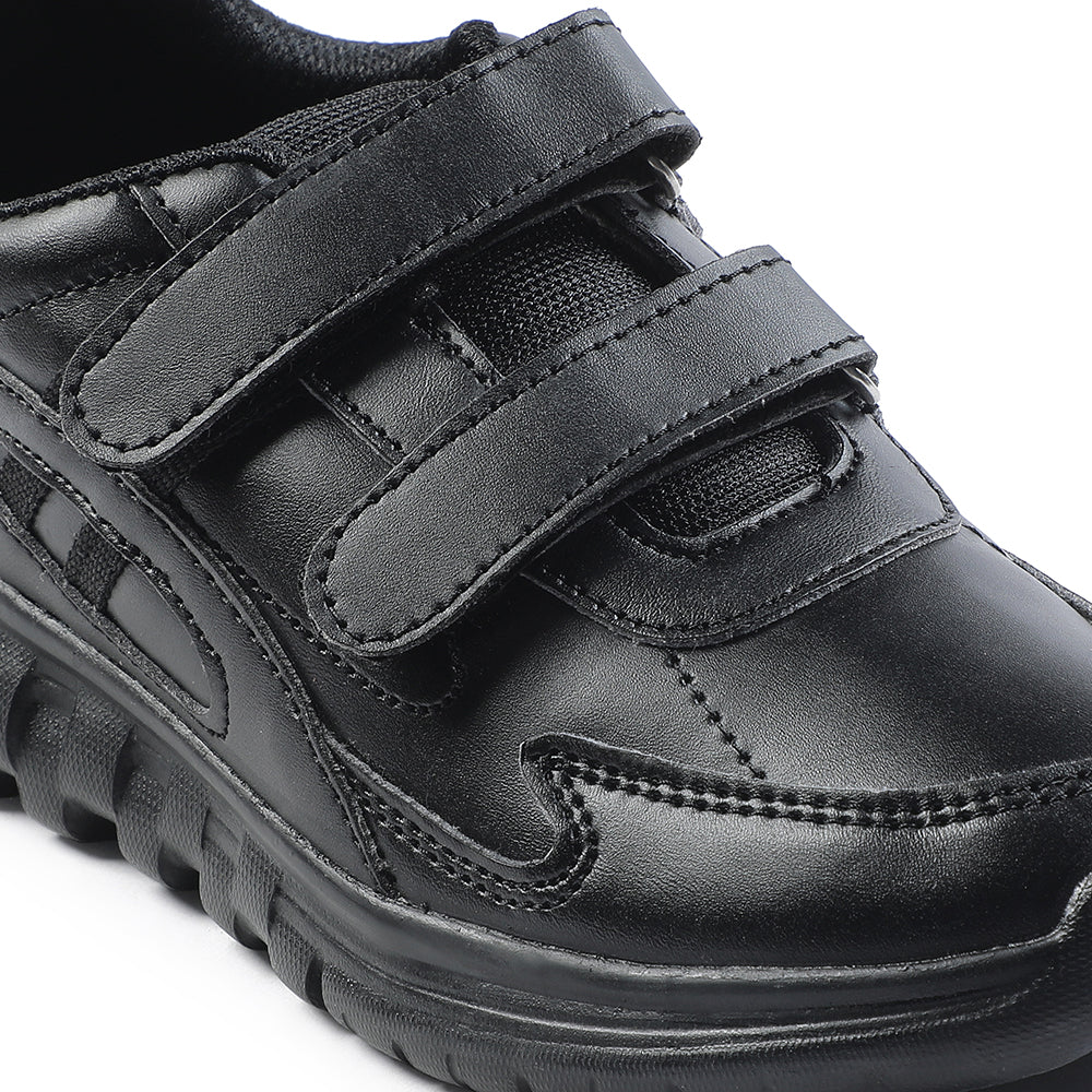 Force 10 Black Velcro Uniform School Shoes For Kids 9906-02T-V By Liberty - Image 6