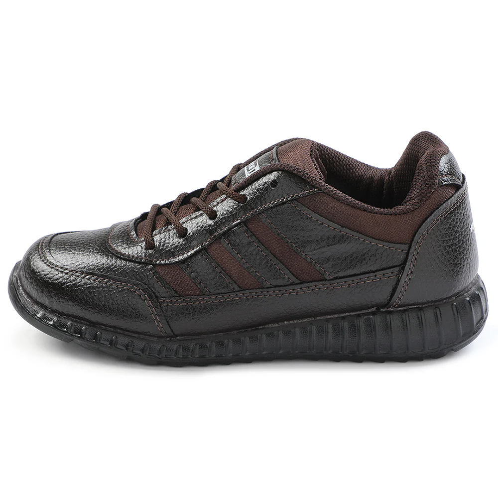 Force 10 Brown Lacing Uniform School Shoes For Kids ELECTRA By Liberty - Image 3
