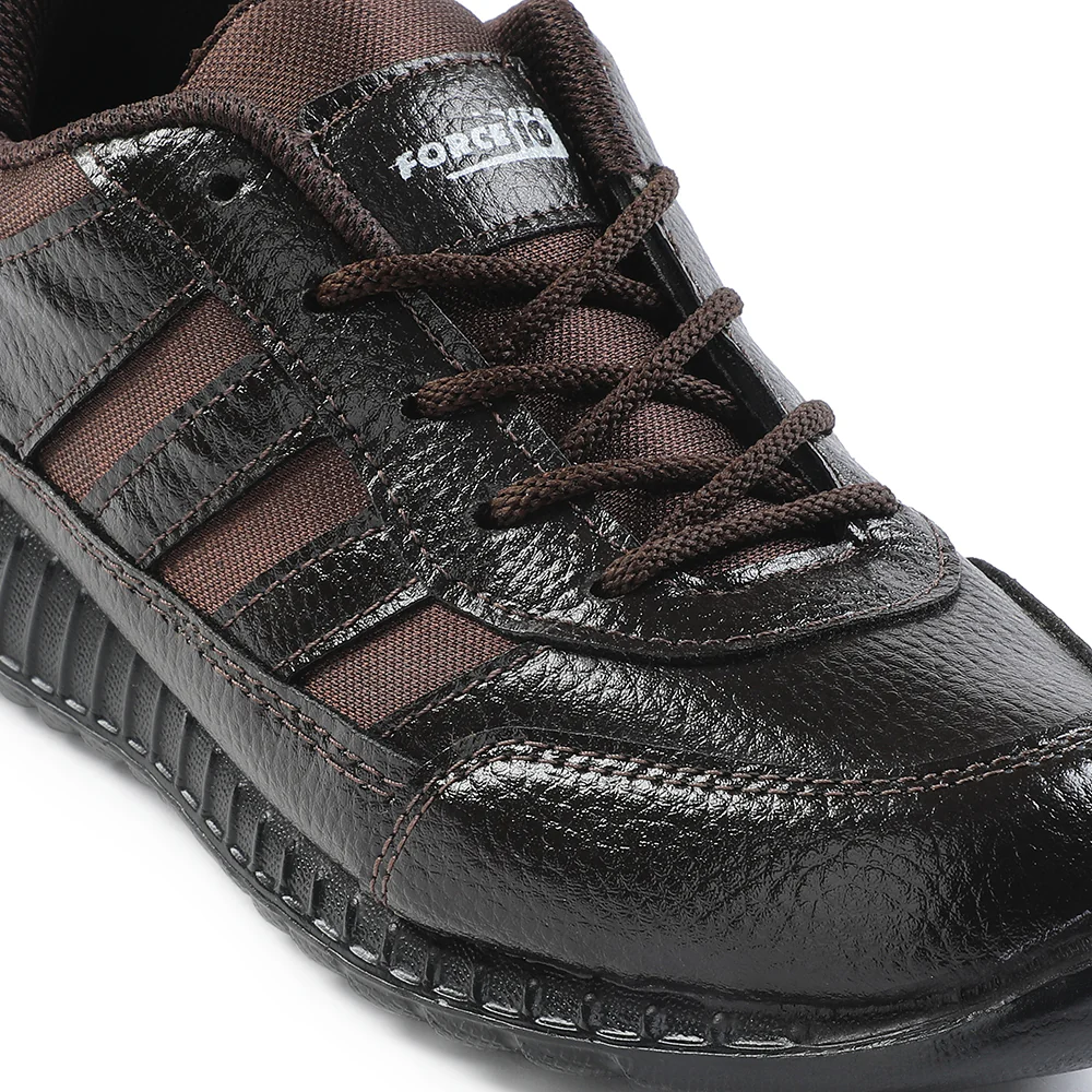 Force 10 Brown Lacing Uniform School Shoes For Kids ELECTRA By Liberty - Image 7