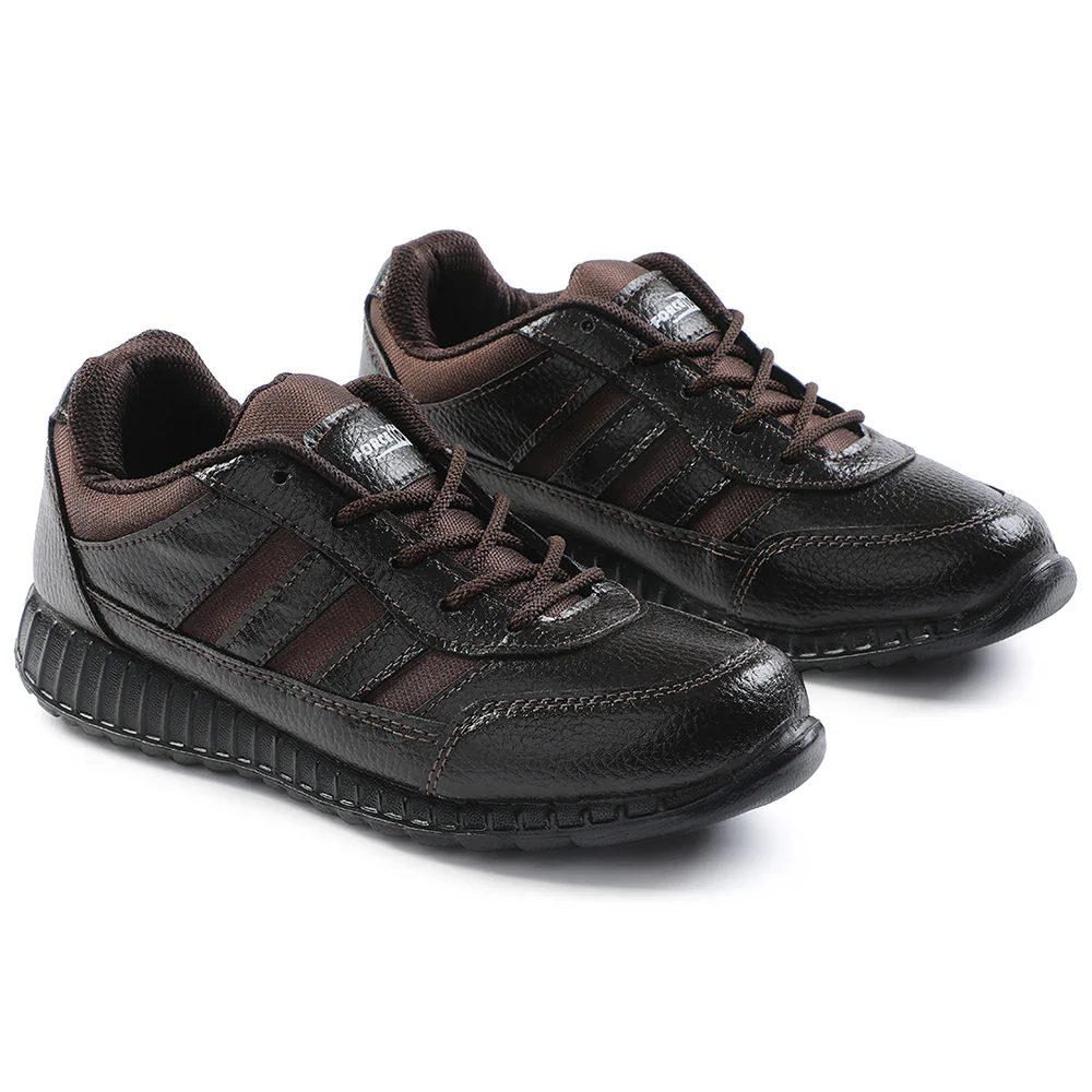Force 10 Brown Lacing Uniform School Shoes For Kids ELECTRA By Liberty - Image 8